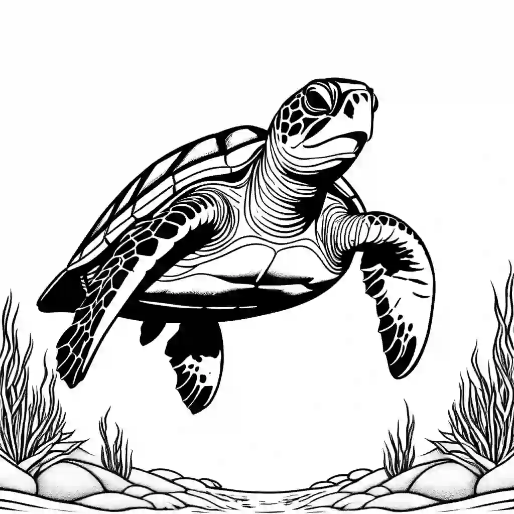 Sea turtles coloring pages